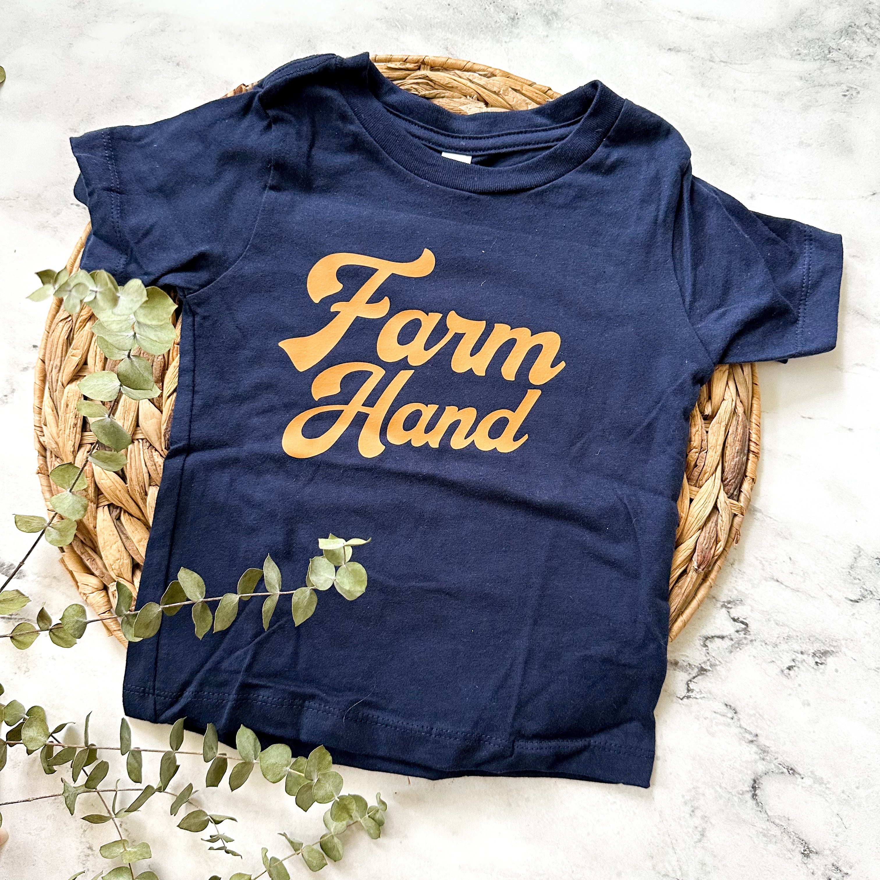 Farm Hand | 18-24m Navy Tee