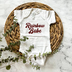 Rainbow Babe | Newborn White Bodysuit
