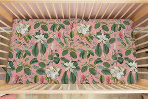 Adelaide Floral | 100% Organic Cotton Muslin Baby Bedding