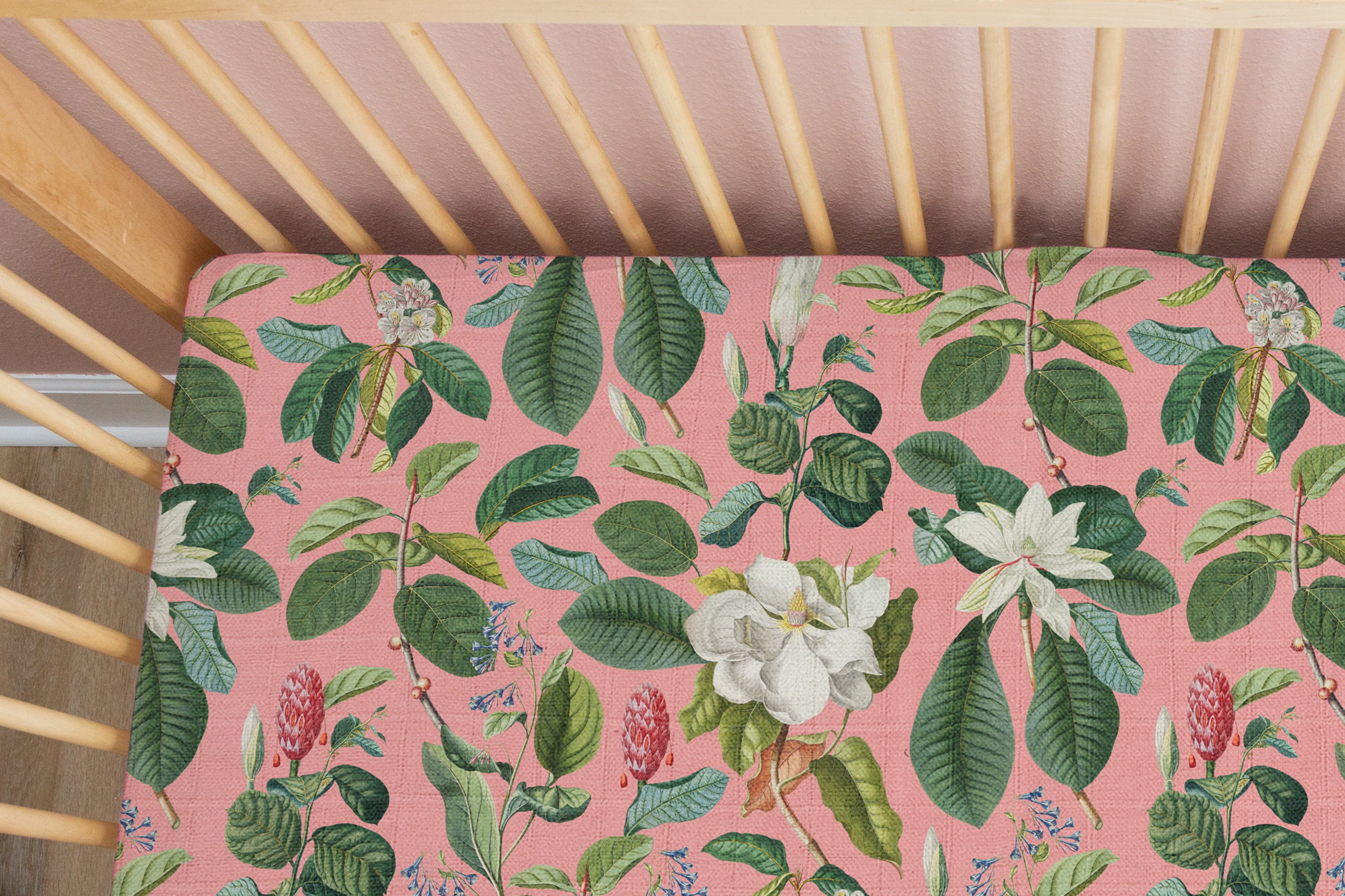 Adelaide Floral | 100% Organic Cotton Muslin Baby Bedding