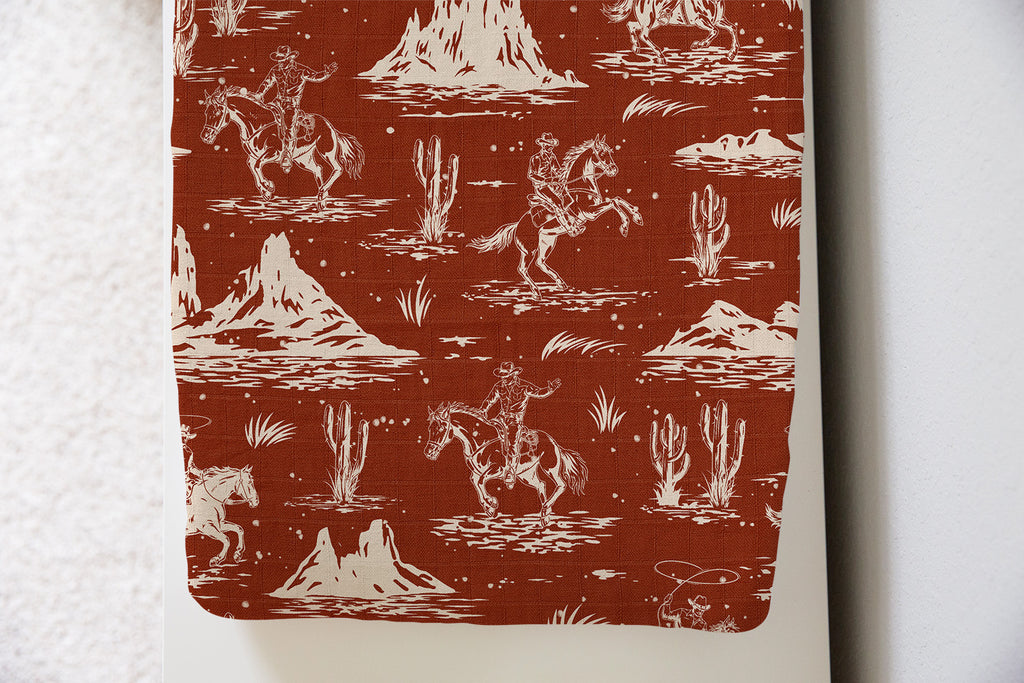 Buckin' Bronco | 100% Organic Cotton Muslin Baby Bedding