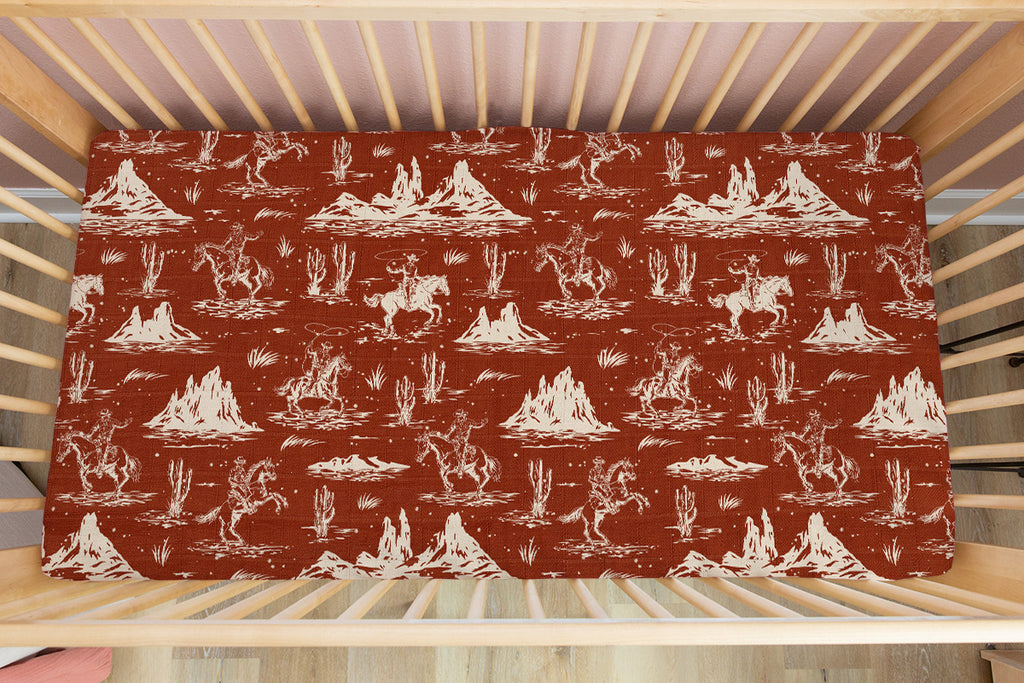 Buckin' Bronco | 100% Organic Cotton Muslin Baby Bedding