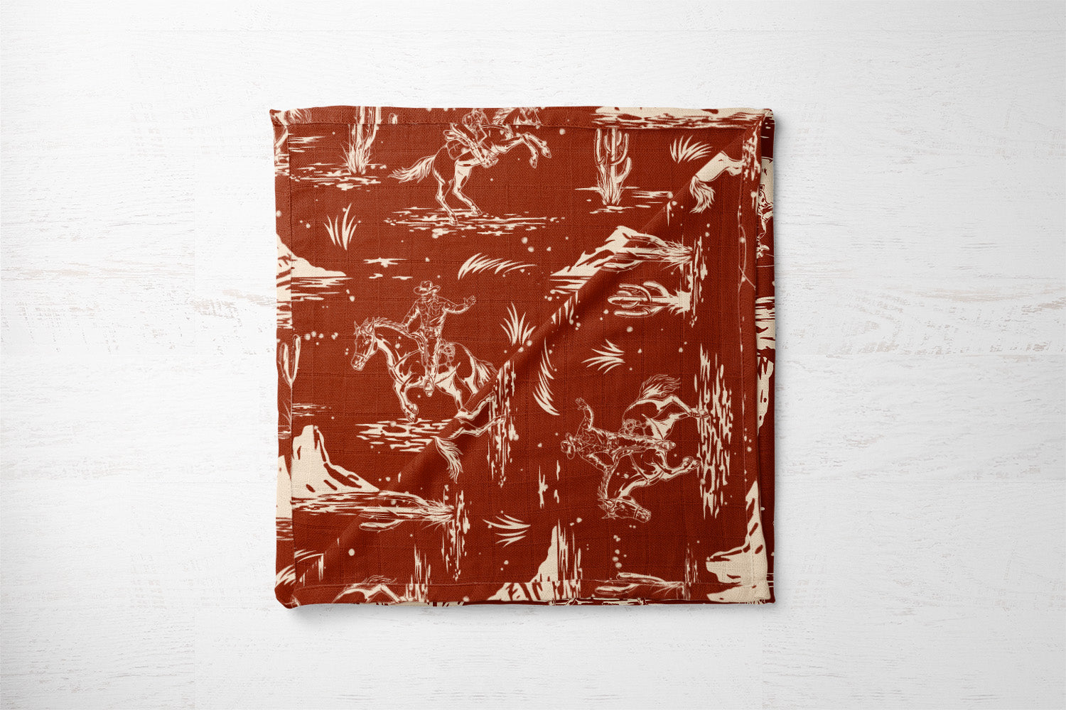 Buckin' Bronco | 100% Organic Cotton Muslin Baby Bedding