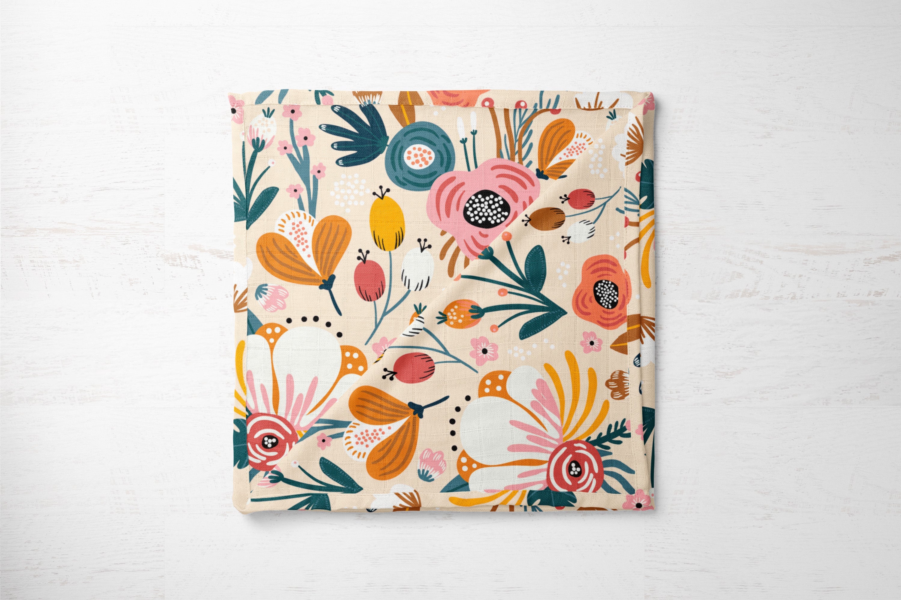 Bloom | Swaddle | 100% Organic Cotton Muslin Baby Bedding