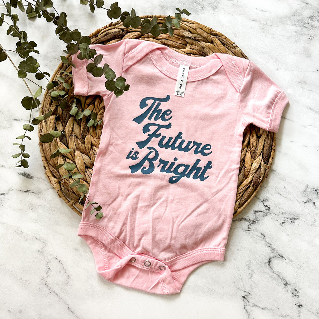 The Future is Bright | 3-6m Pink Bodysuit