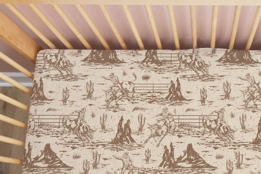 Giddy Up Cowboy | 100% Organic Cotton Muslin Baby Bedding