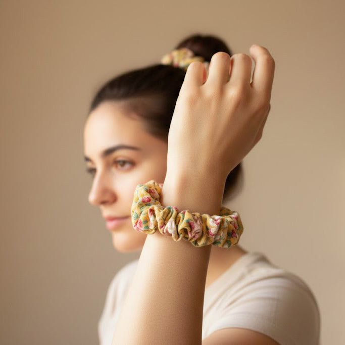 Louisa Floral Jumbo Scrunchie