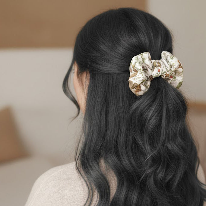 Morning Forest Floor Jumbo Scrunchie