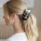Midnight Magnolia Jumbo Scrunchie