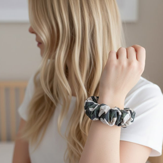 Midnight Magnolia Jumbo Scrunchie