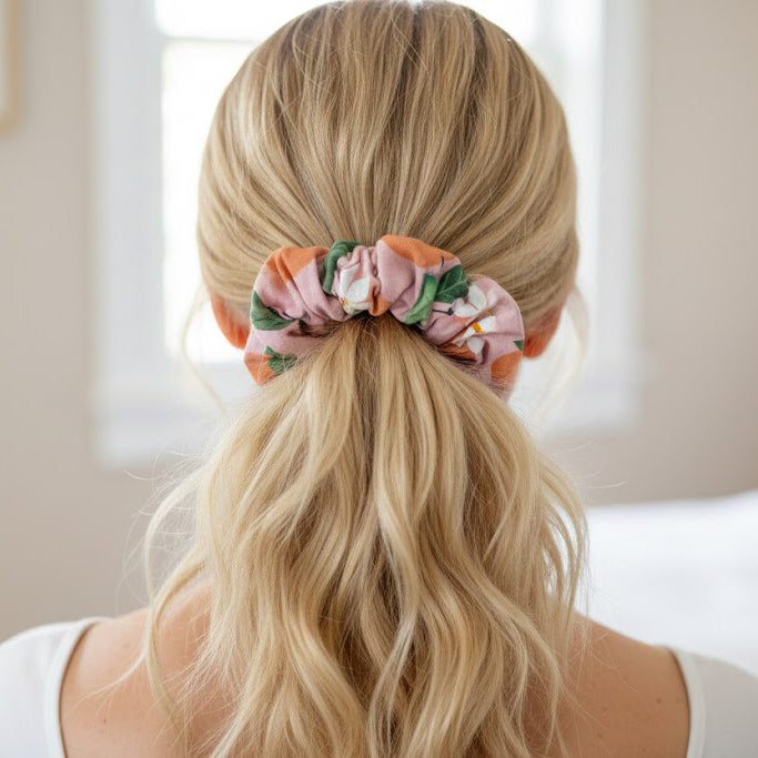 Orange Blossom Jumbo Scrunchie