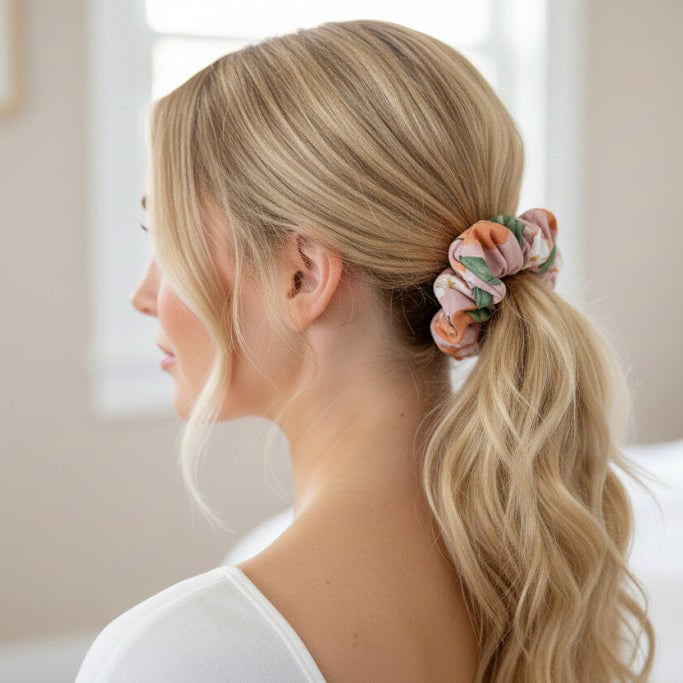 Orange Blossom Jumbo Scrunchie