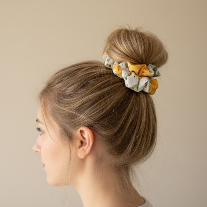 Sunflower Bees Jumbo Scrunchie