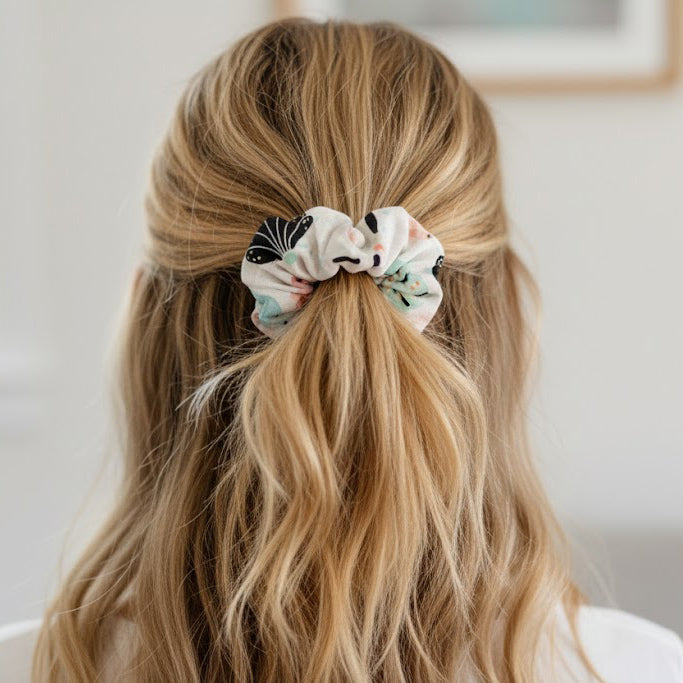 She Sells Seashells Jumbo Scrunchie