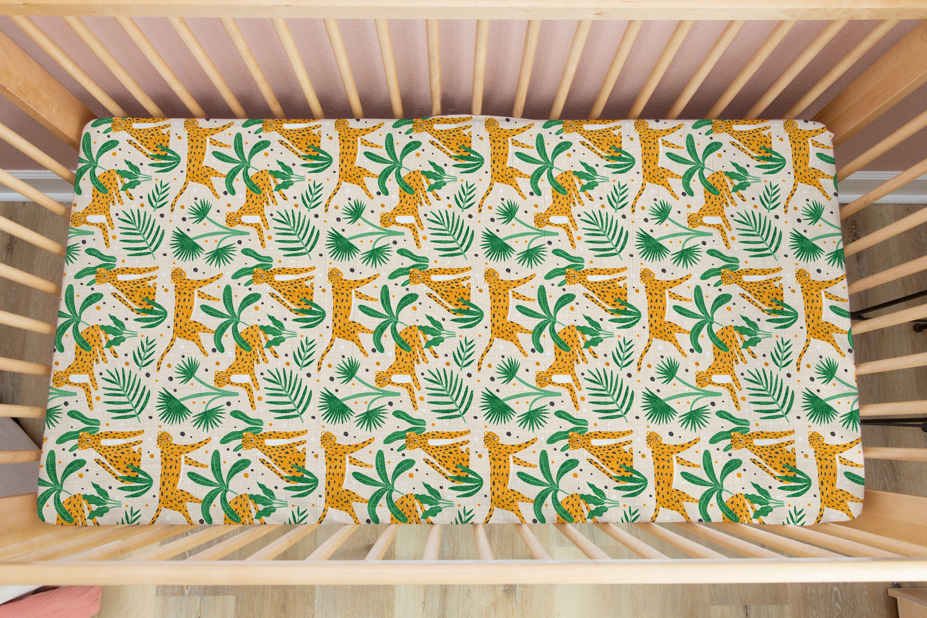 Jungle King | Crib Sheet | 100% Organic Cotton Muslin Baby Bedding