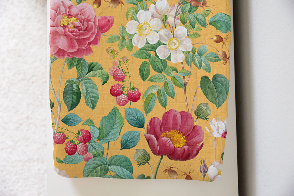 Louisa Floral | 100% Organic Cotton Muslin Baby Bedding