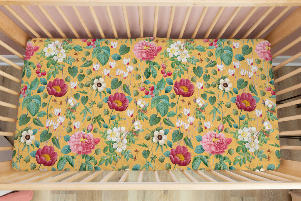 Louisa Floral | 100% Organic Cotton Muslin Baby Bedding