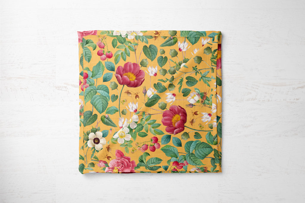 Louisa Floral | 100% Organic Cotton Muslin Baby Bedding