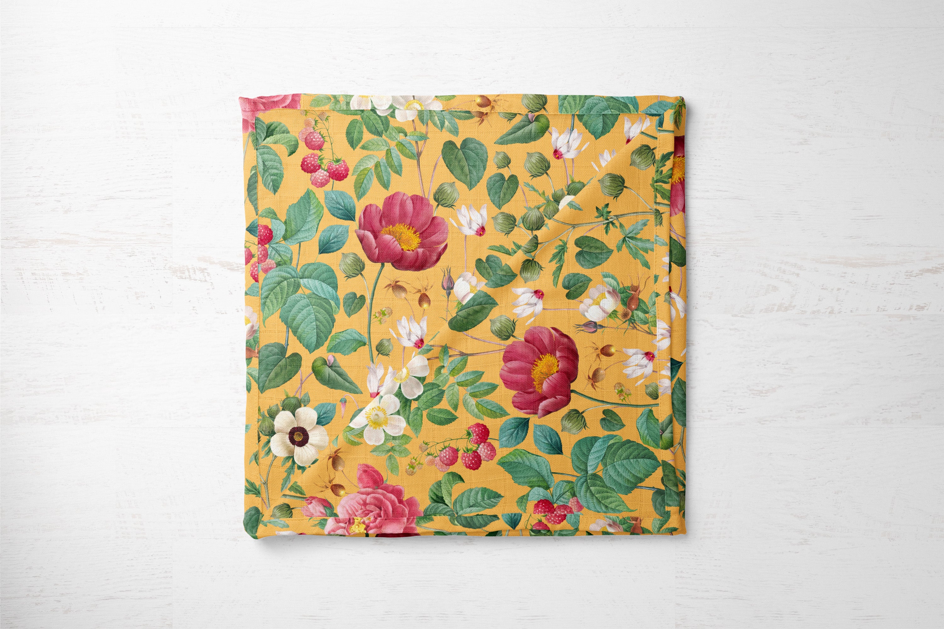 Louisa Floral | 100% Organic Cotton Muslin Baby Bedding