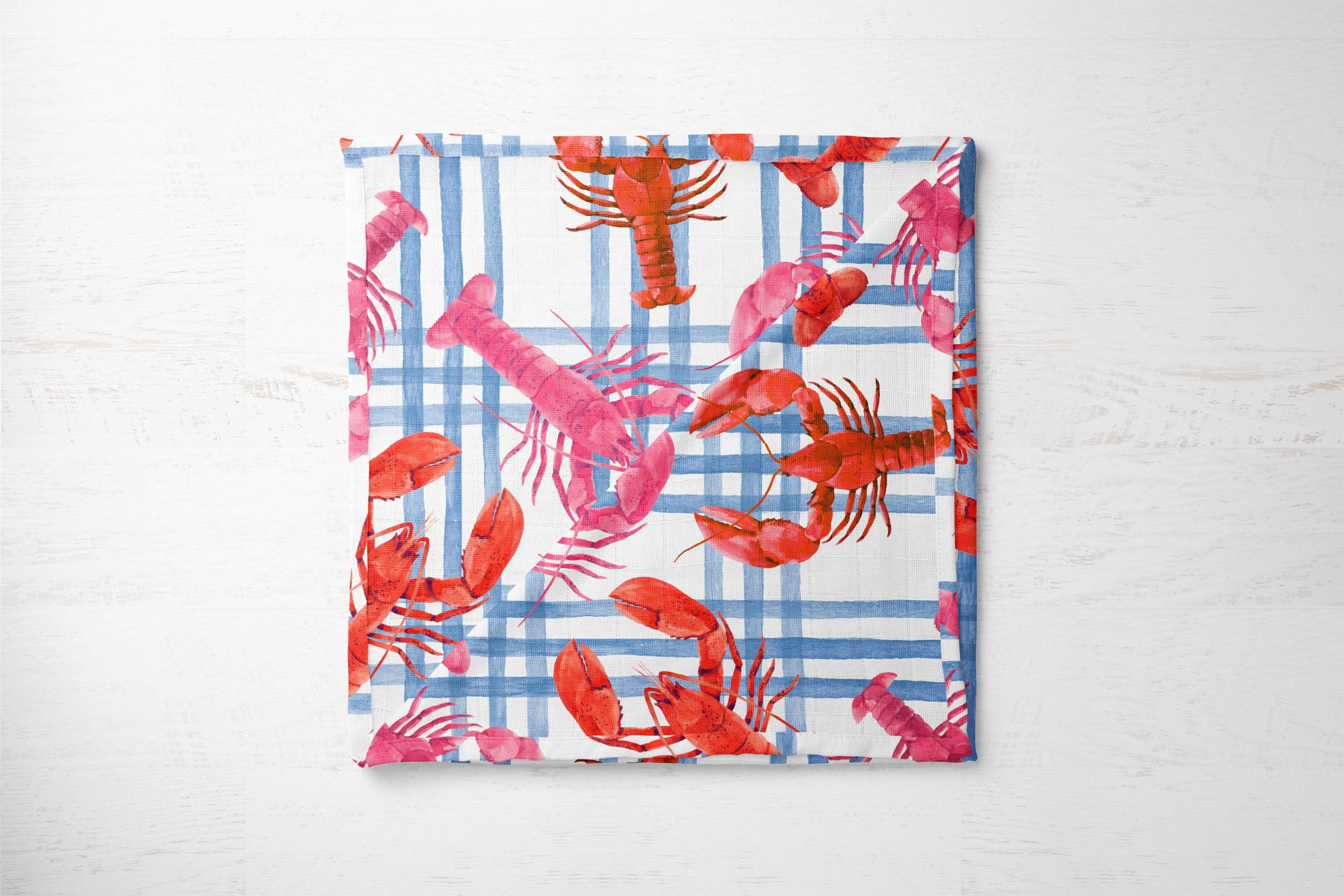 Lobstah Pound | 100% Organic Cotton Muslin Baby Bedding
