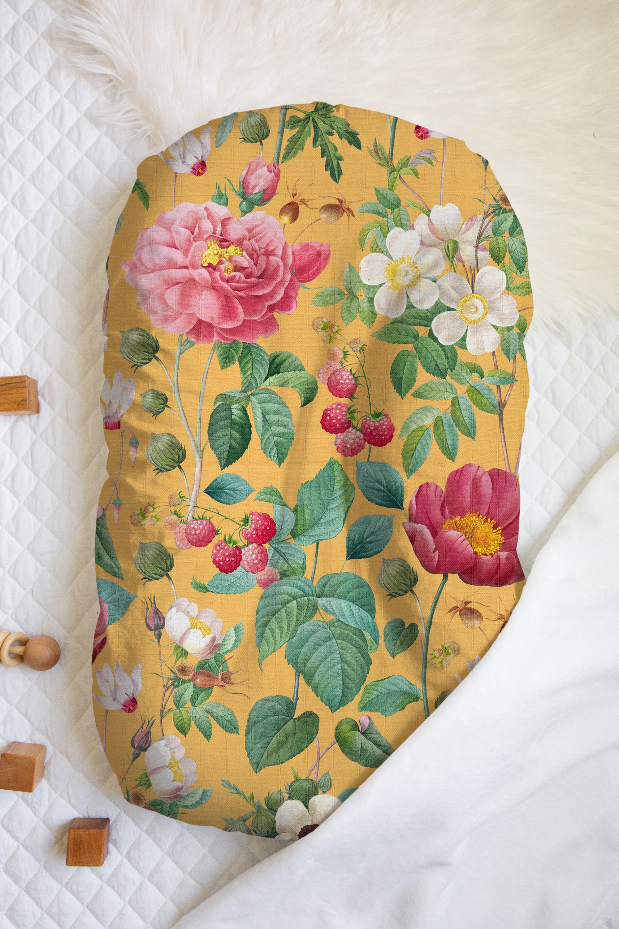 Louisa Floral | 100% Organic Cotton Muslin Baby Bedding