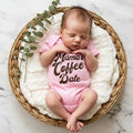 Mama's Coffee Date | Newborn Pink Bodysuit