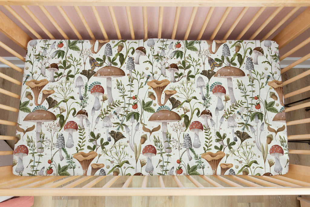 Morning Forest Floor | 100% Organic Cotton Muslin Baby Bedding