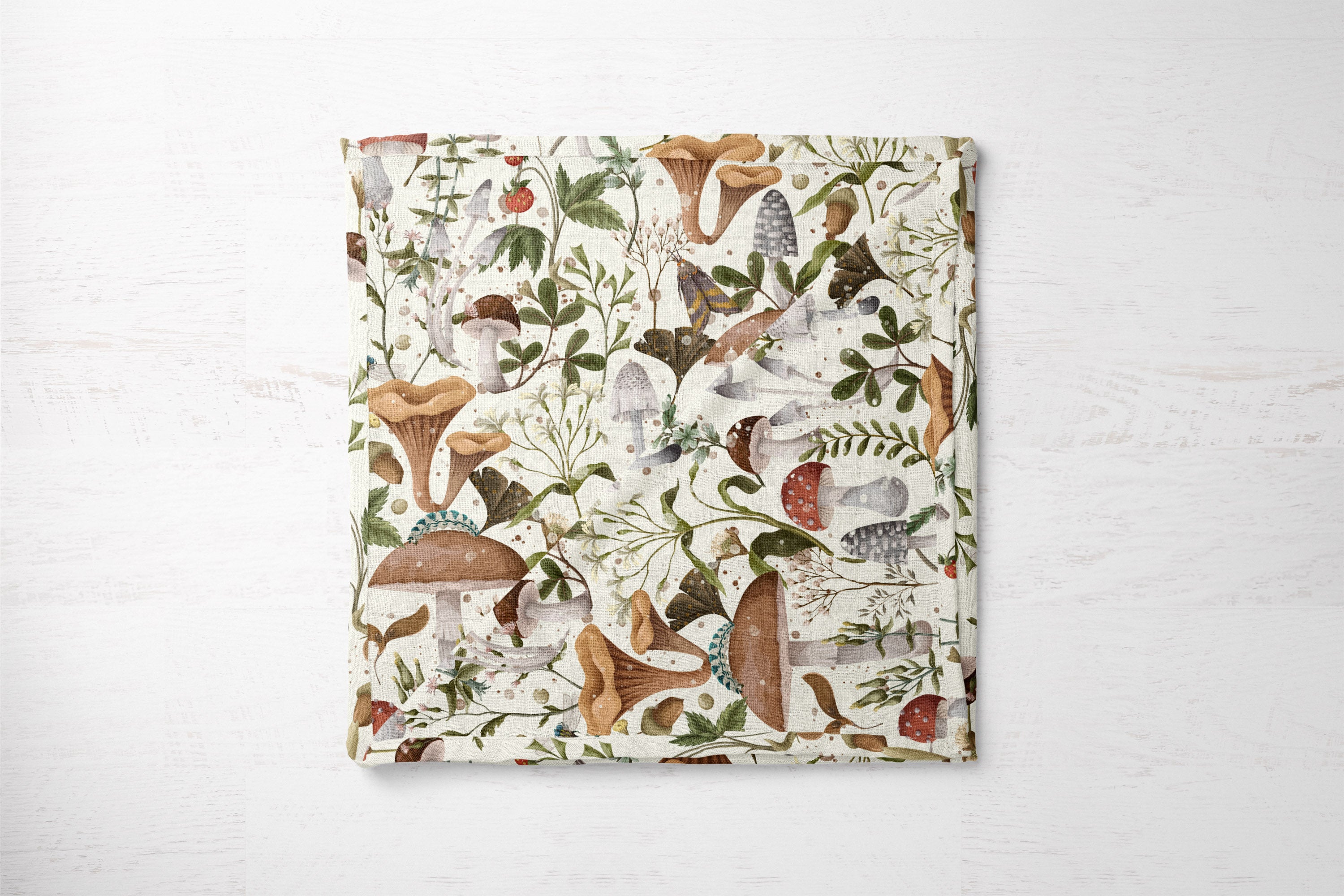 Morning Forest Floor | 100% Organic Cotton Muslin Baby Bedding