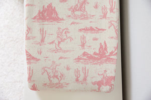 On The Range - Rose | 100% Organic Cotton Muslin Baby Bedding