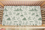 Load image into Gallery viewer, On The Range - Sage | 100% Organic Cotton Muslin Baby Bedding
