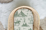 Load image into Gallery viewer, On The Range - Sage | 100% Organic Cotton Muslin Baby Bedding
