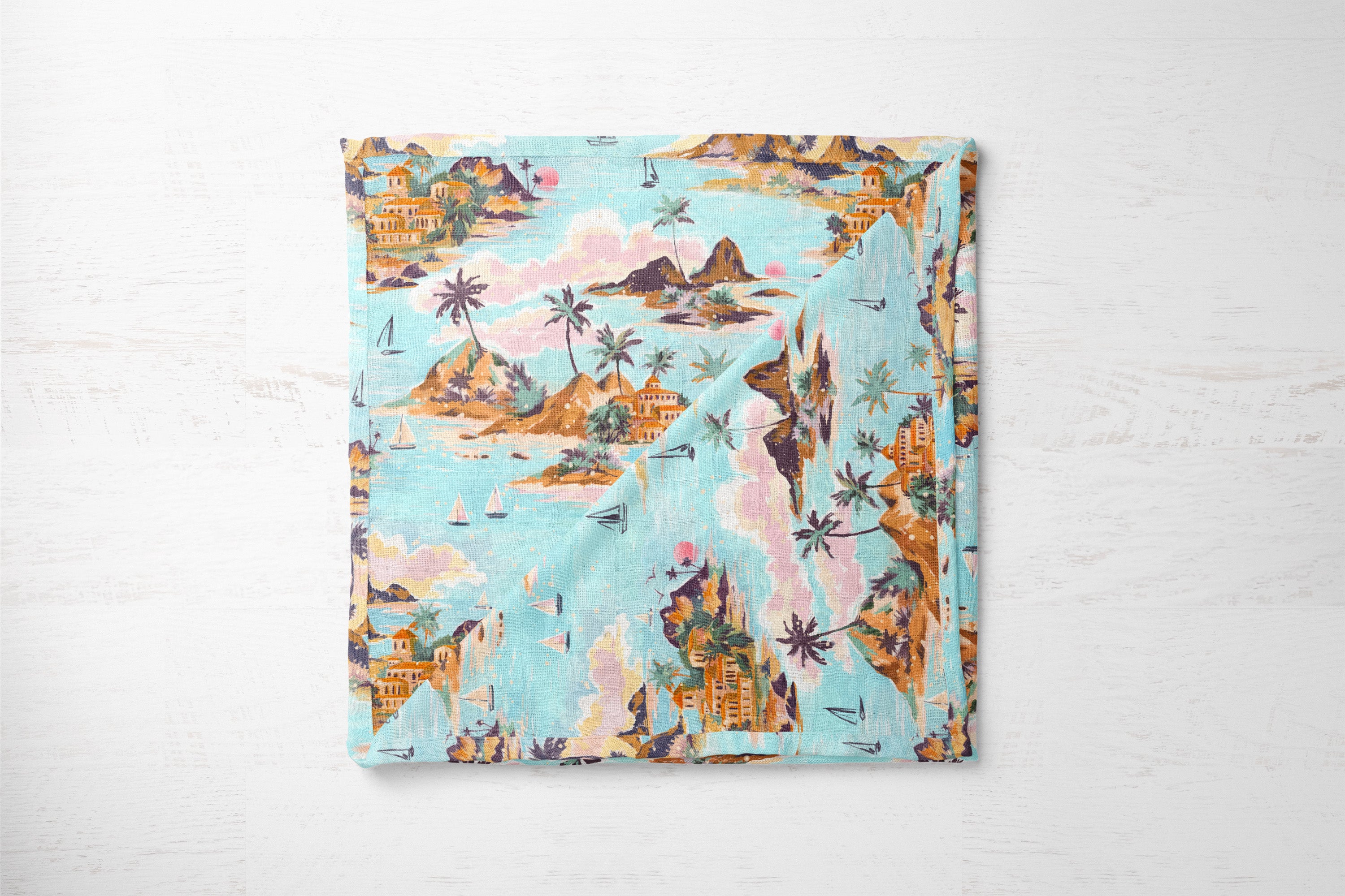 On Vacation | 100% Organic Cotton Muslin Baby Bedding