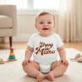 Strong Like Mama | 6-12m White Bodysuit