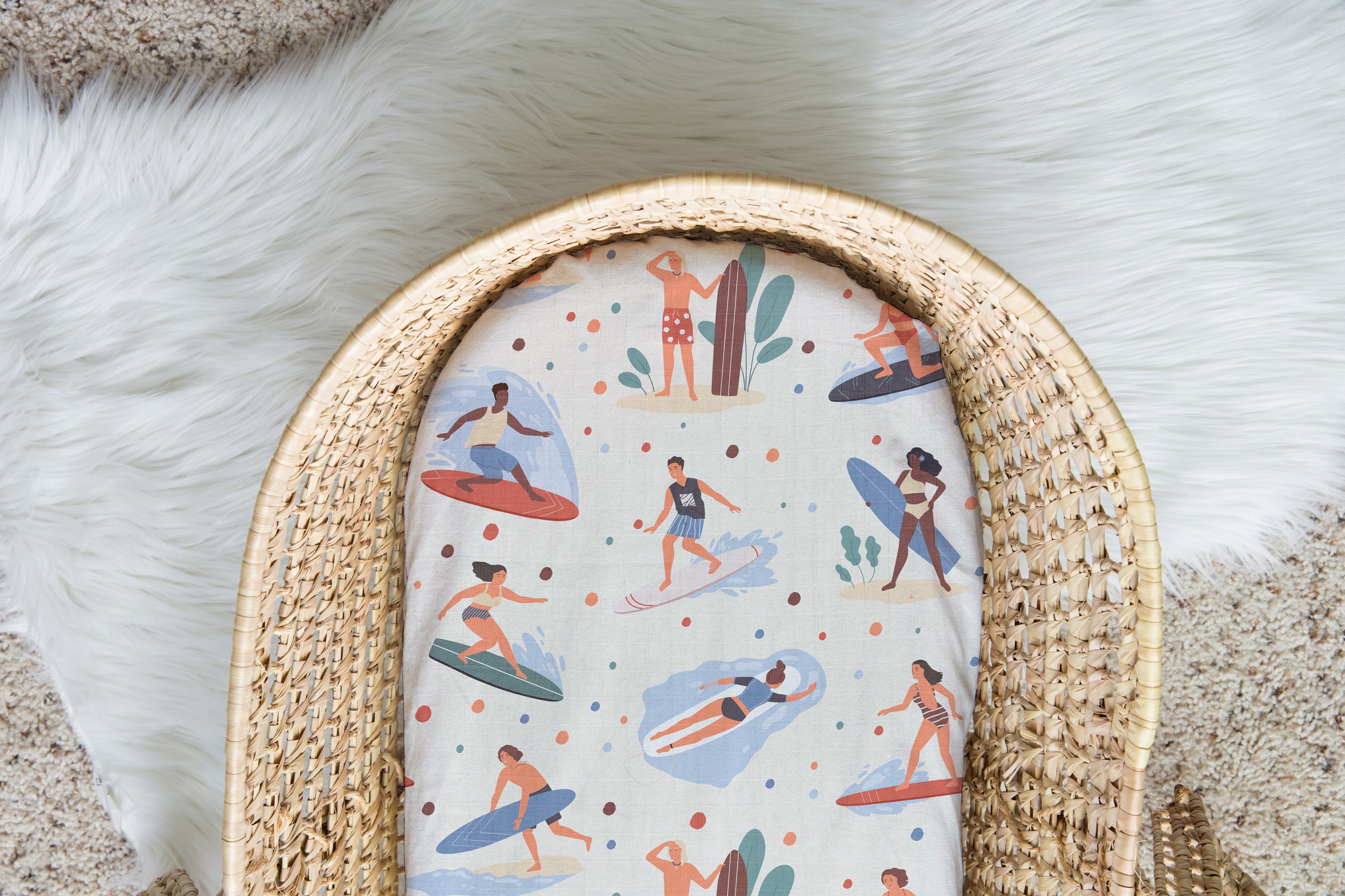 Surf's Up NEW | 100% Organic Cotton Muslin Baby Bedding