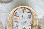 Load image into Gallery viewer, Surf&#39;s Up NEW | 100% Organic Cotton Muslin Baby Bedding
