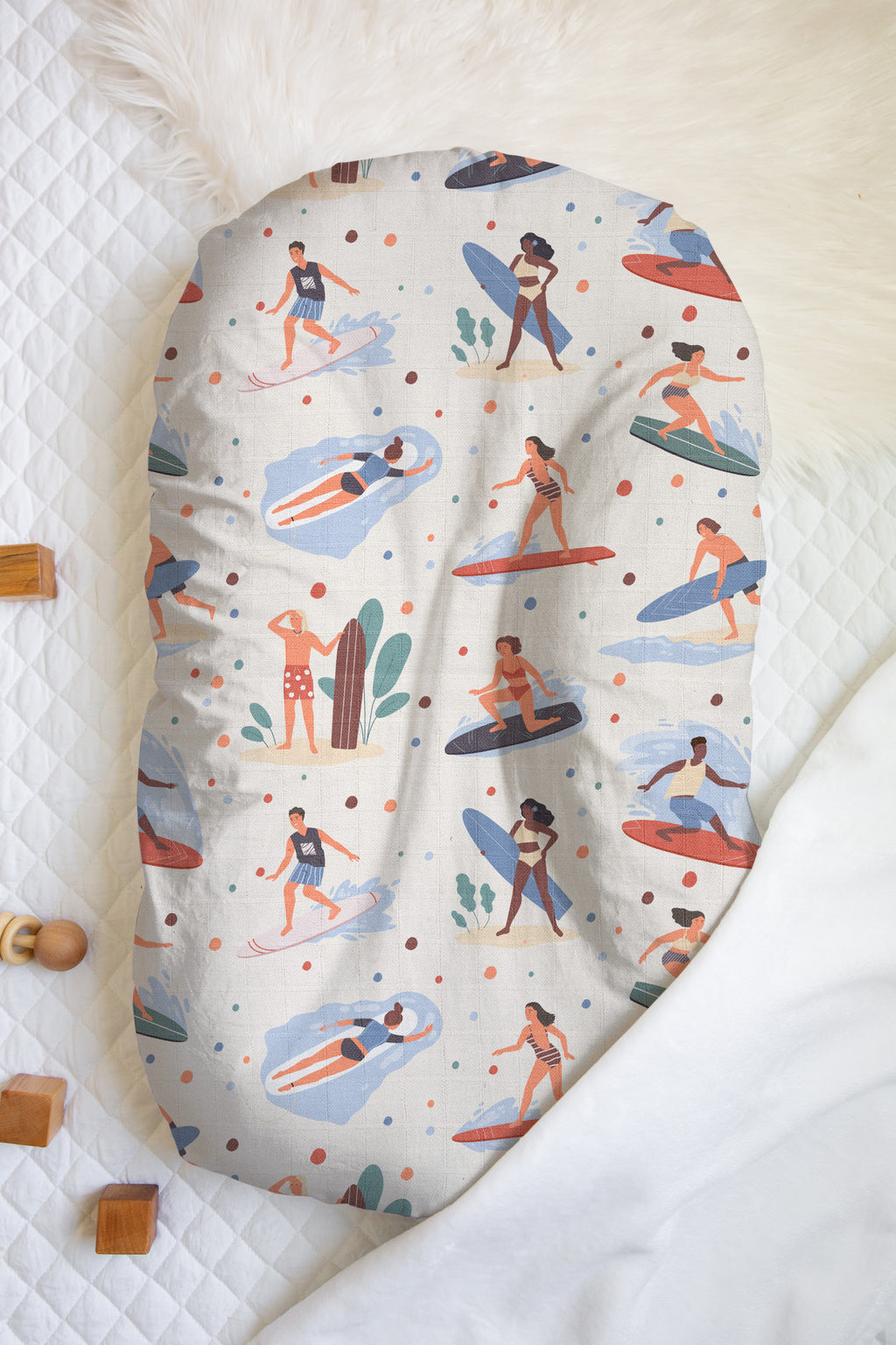 Surf's Up NEW | 100% Organic Cotton Muslin Baby Bedding