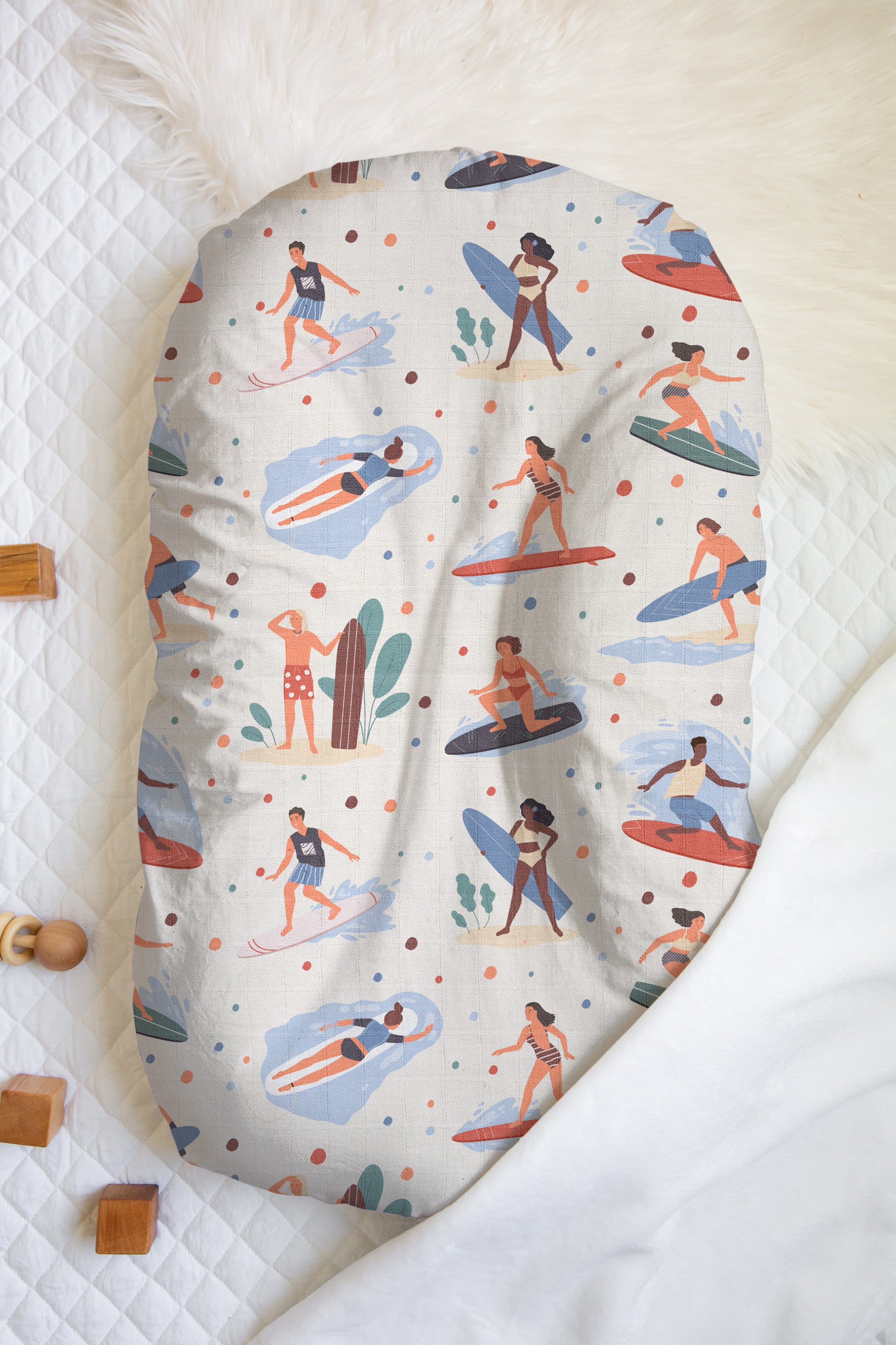 Surf's Up NEW | 100% Organic Cotton Muslin Baby Bedding