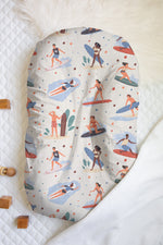 Load image into Gallery viewer, Surf&#39;s Up NEW | 100% Organic Cotton Muslin Baby Bedding
