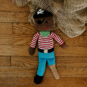 Organic Crocheted Doll | Peg Leg Pirate