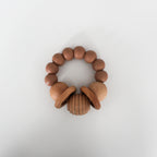 Wood & Silicone Teething Rattle | Market Latte