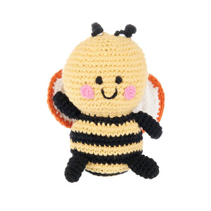 Organic Crocheted Nature Rattle | Friendly Bumble Bee