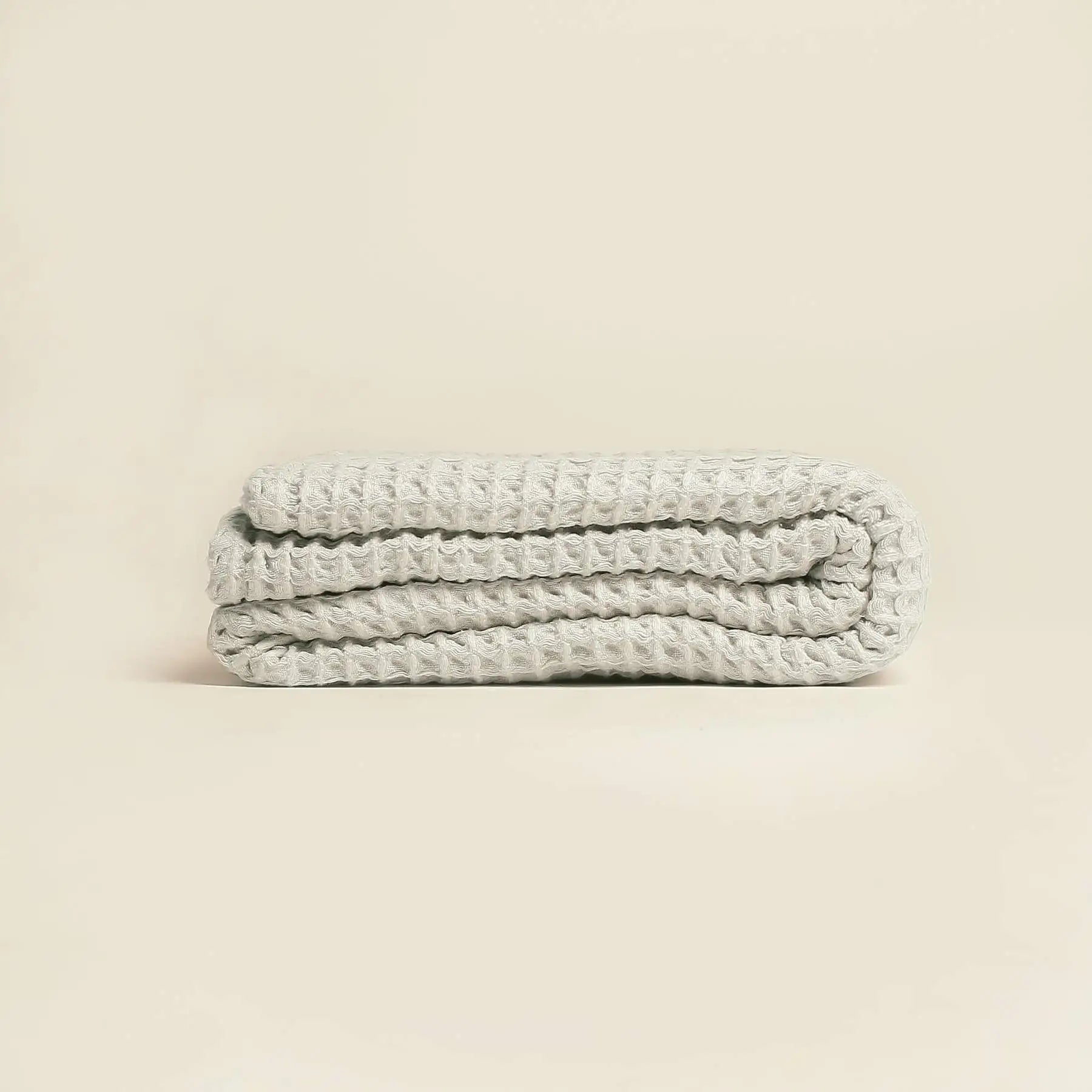 Organic Weightless Waffle Throw Blanket | Silver