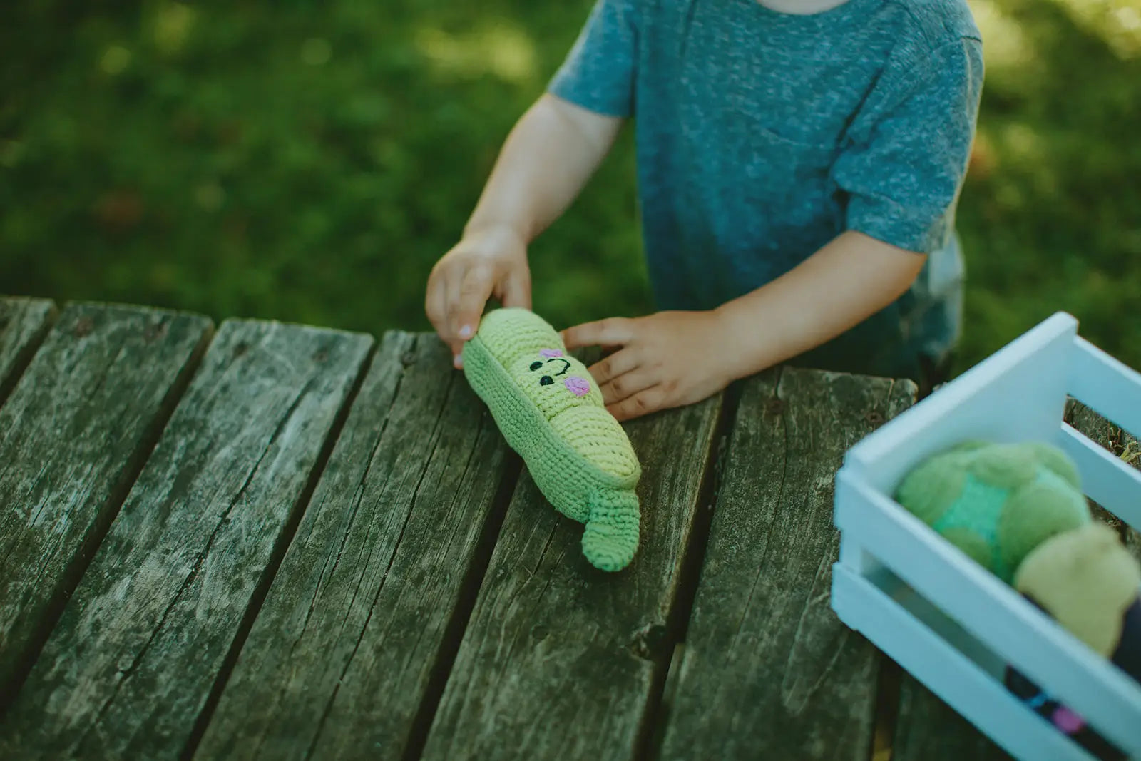 Organic Crocheted Veggie Rattle | Friendly Peapod