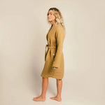 Load image into Gallery viewer, The Organic Weightless Waffle Robe - Dijon

