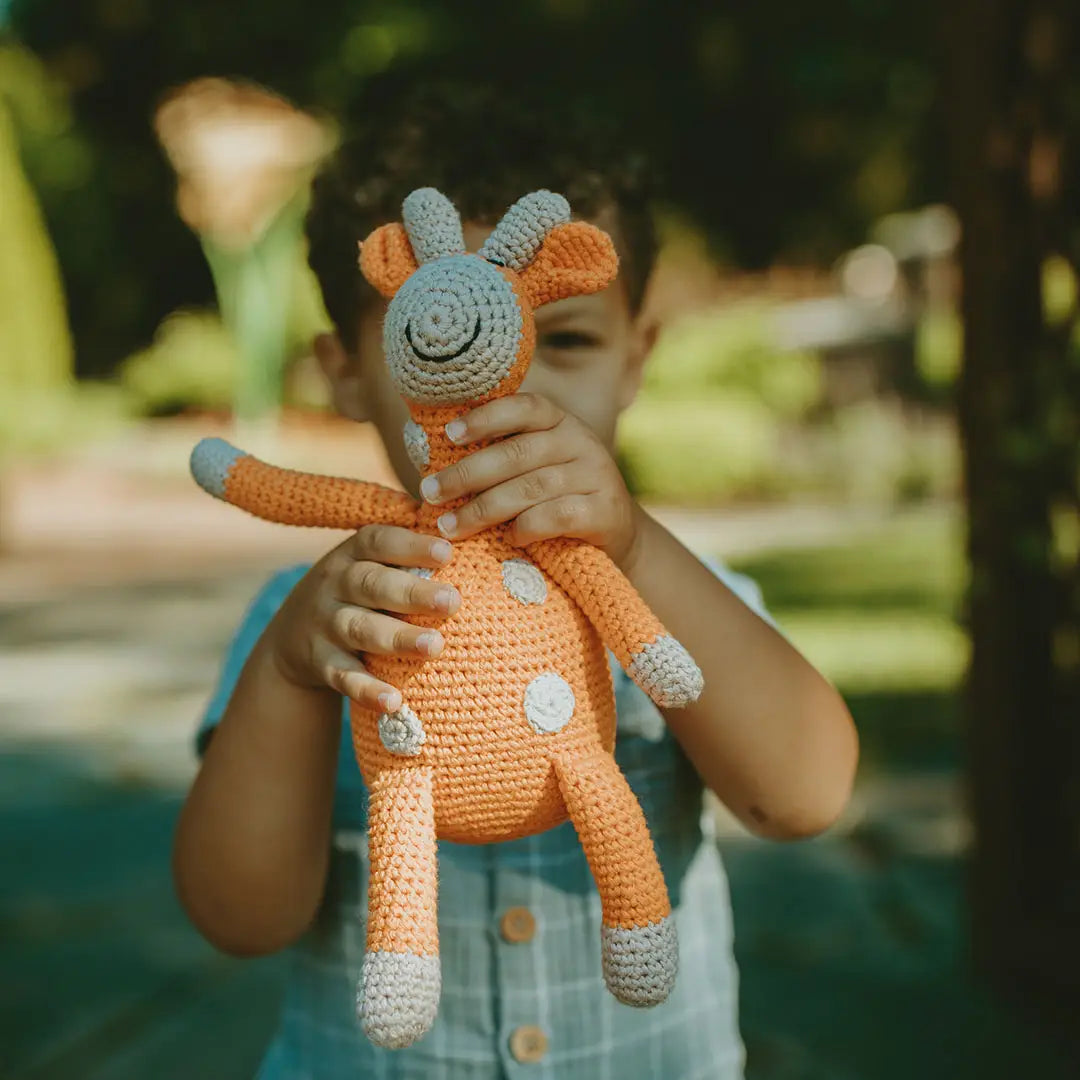 Organic Crocheted Rattle Toy | Giraffe