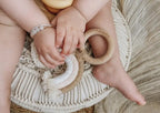Rainbow Macrame Teether | Tan + Blush