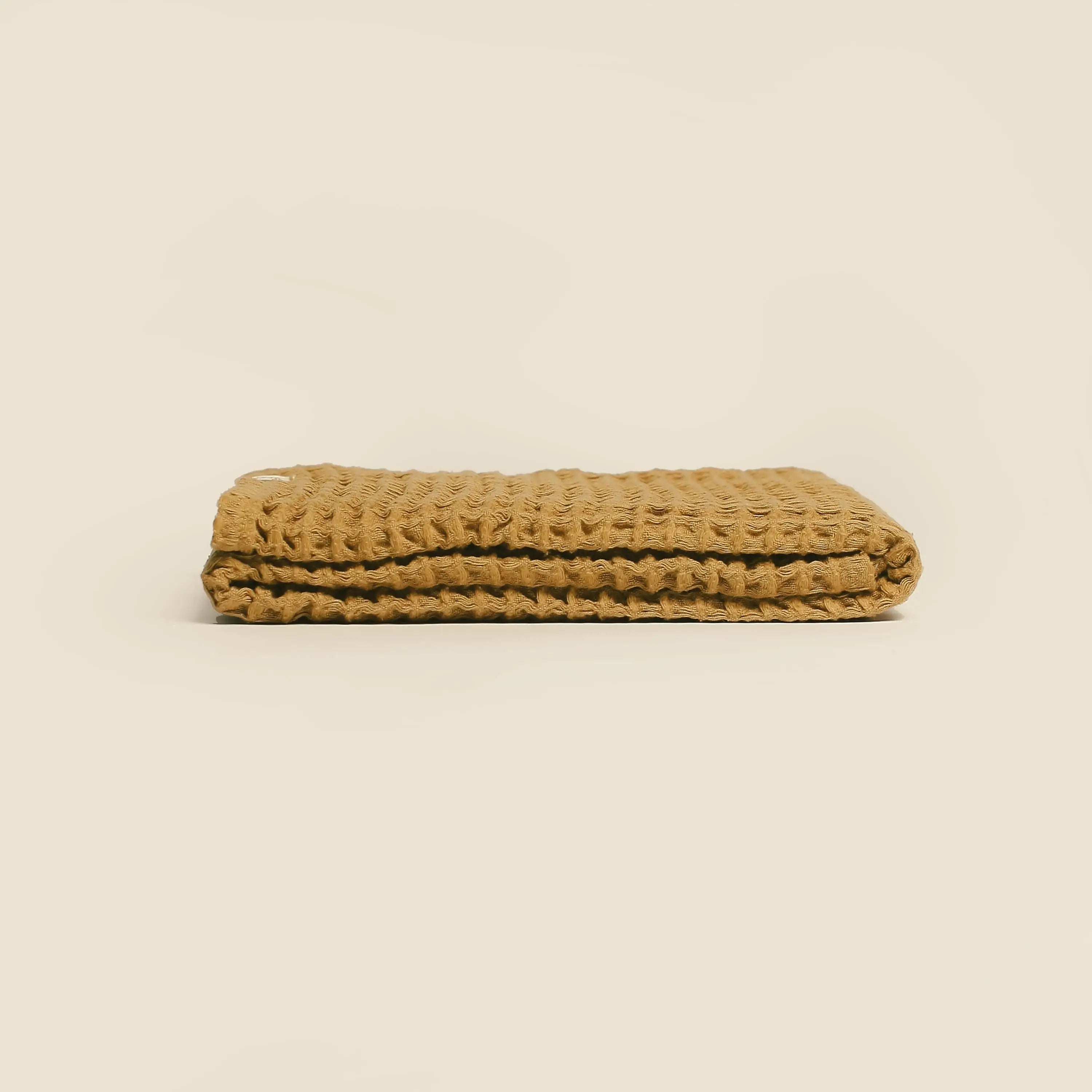 Organic Weightless Waffle Baby Blanket | Dijon