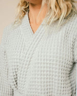 Load image into Gallery viewer, The Organic Weightless Waffle Robe - Silver
