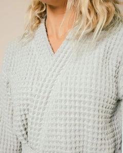 The Organic Weightless Waffle Robe - Silver