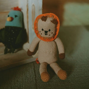 Organic Crocheted Rattle Toy | Lion